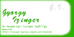 gyorgy izinger business card